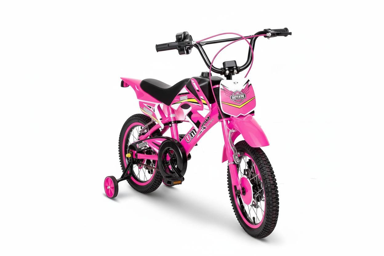 Bike Moto Cross Rosa Aro 16 UniToys - Loja Do Thor