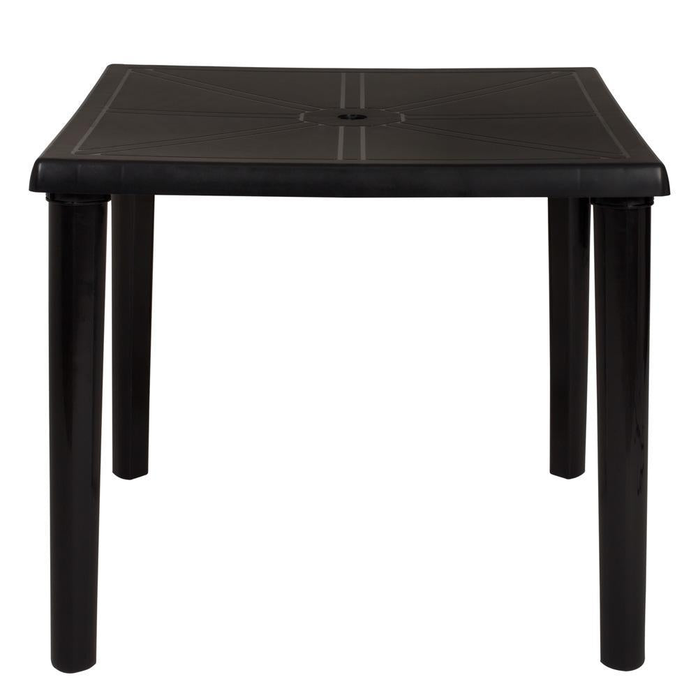Mesa Plastica Quadrada Desmontavel Mor Preta