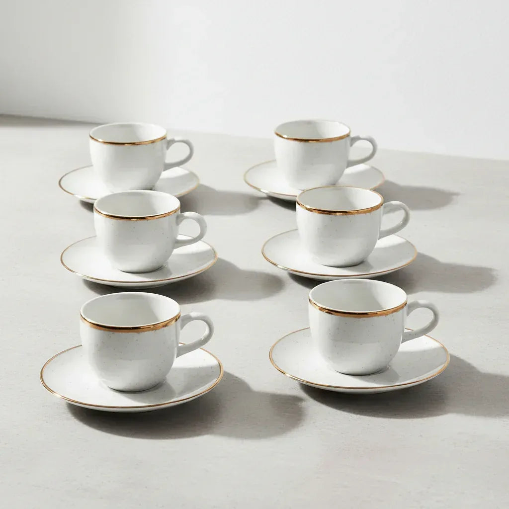 6 Xícaras De Chá Ryo Maresia Com Pires Oxford - Loja Do Thor