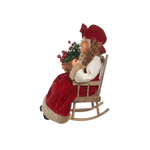 Enfeite Mamãe Noel Sentada 40cm Decoração Som E Movimento -Florarte