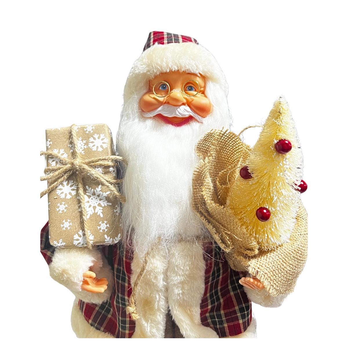Papai Noel Pinheiro Com Som/Mov Xadrez Vm 45Cm 29021