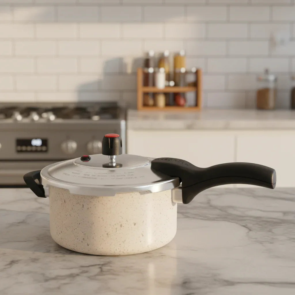 Panela De Pressão Antiaderente 3L Fechamento Externo Bege - Loja Do Thor