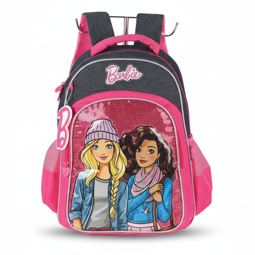 Mochila De Costas Escolar Infantil Barbie Azul