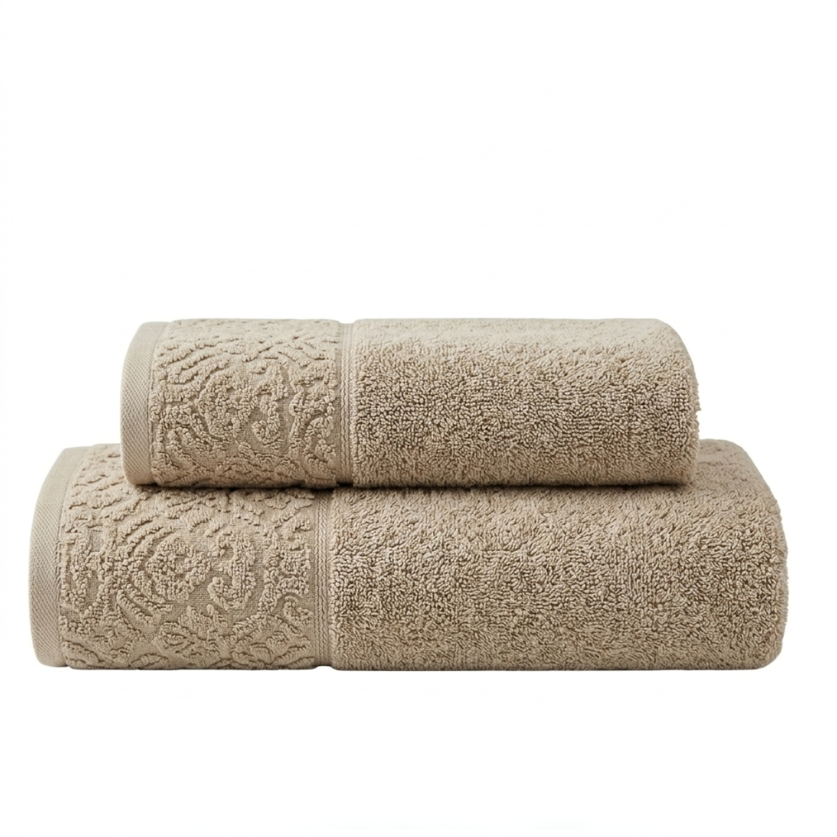 Jogo de Toalhas Corttex Super Soft Arabesco Zero Twist Bege