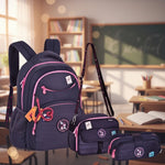 Kit Mochila Costas Lancheira e Estojo Azul Luluca - Loja Do Thor