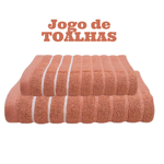 Jogo de Toalhas Corttex Wave Rosa Seco – Banho e Rosto