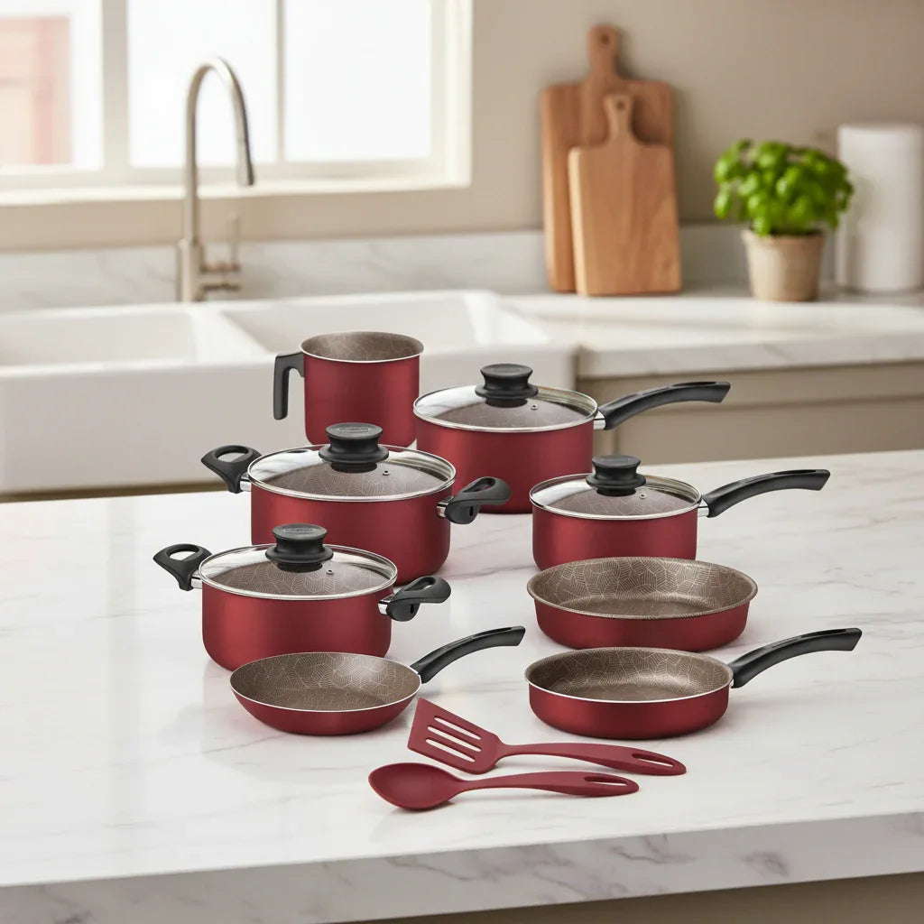 Jogo De Panelas 10 PCS Paris Vermelho Tramontina 28599727 - Loja Do Thor