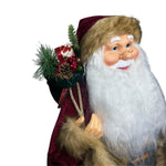 Papai Noel Casaco Veludo Guirlanda Vinho 80cm 30346
