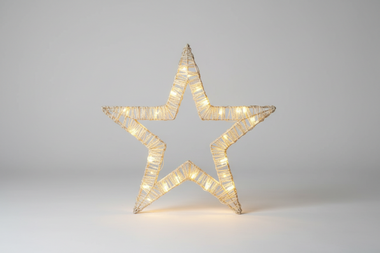 Estrela Fixa 360Leds Branco Quente 60CM