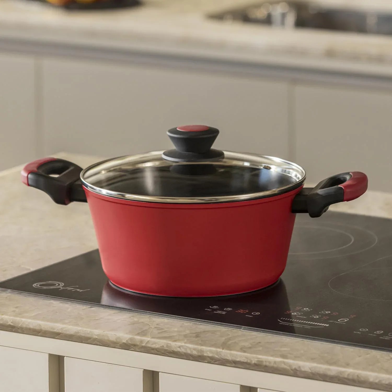 Cacarola Rasa Oxford Aluminio Forjado Everyday 28Cm Vermelho - Loja Do Thor