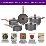 Jogo de Panelas Rochedo Natural Stone Minerium 5 Pecas