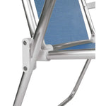 Cadeira Alta Sannet Aluminio Dobravel Resistente Azul - Loja Do Thor