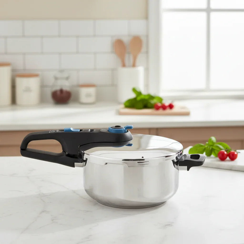 Panela De Pressao Inox Trendy 4L Fechamento Externo Rochedo - Loja Do Thor