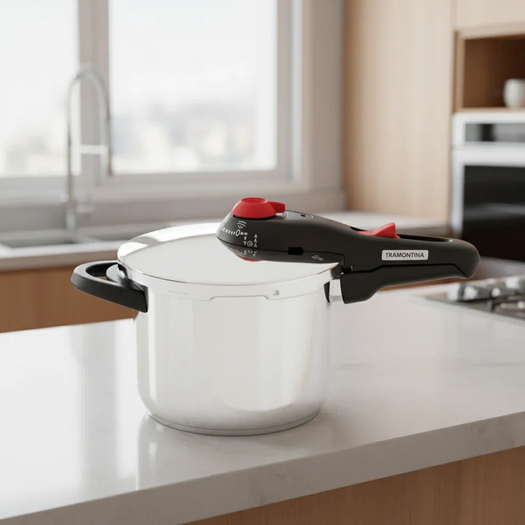 Panela de Pressão Aço Inox Antiaderente 6L Solar Tramontina - Loja Do Thor