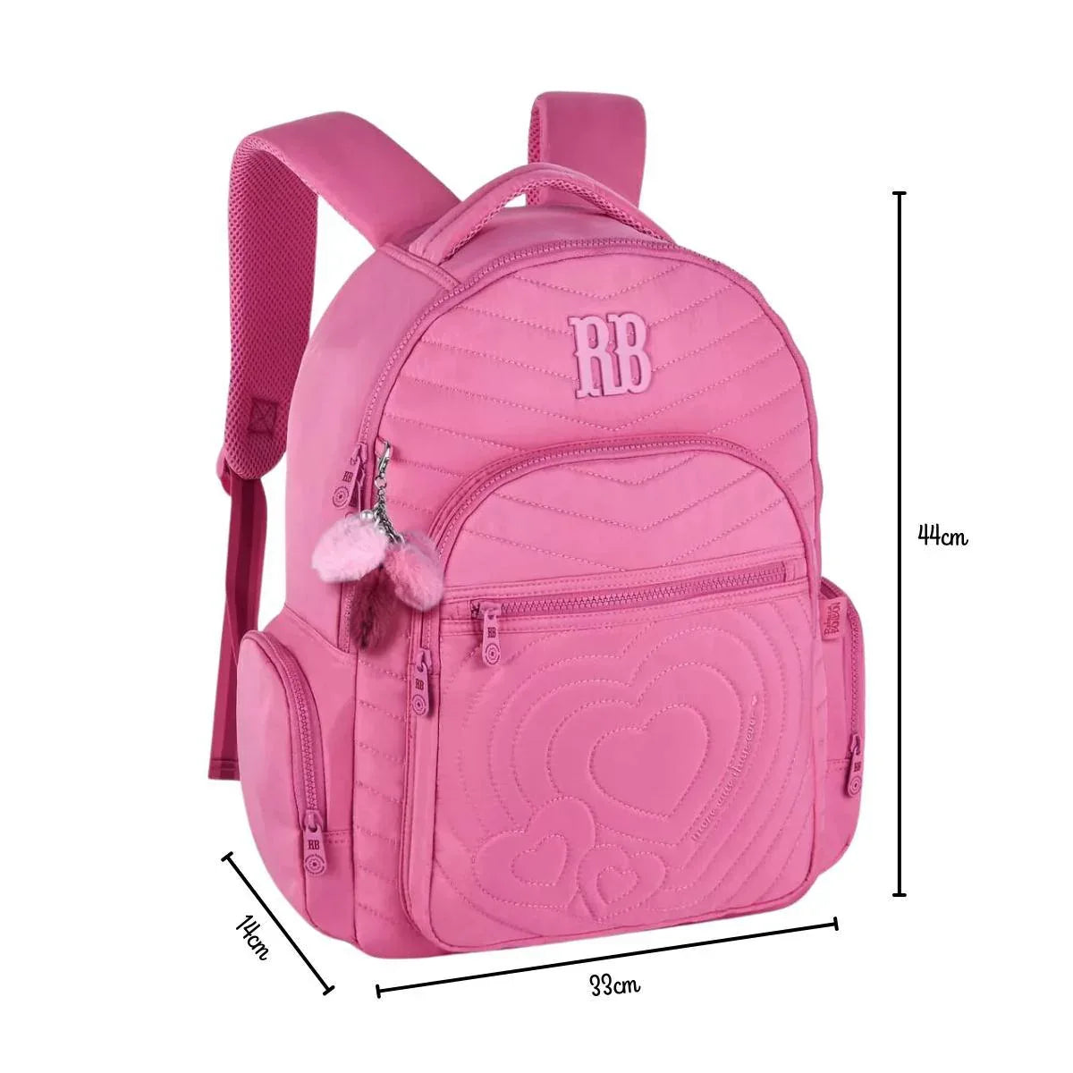 Mochila De Costas 17,5 Rosa Rebecca Bonbon Rb24581 - Loja Do Thor