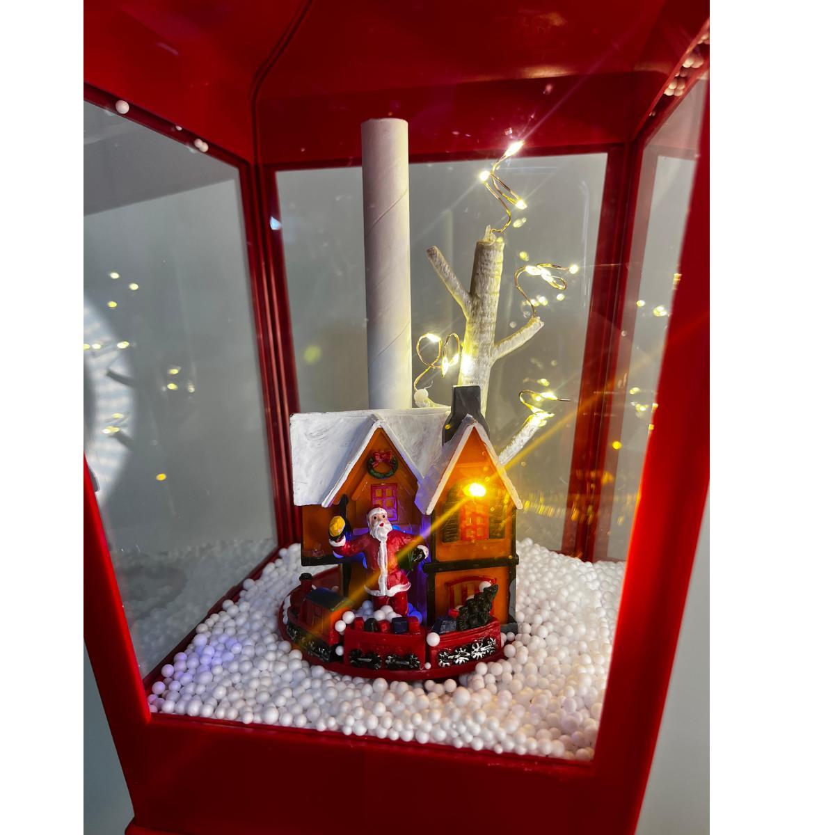 Enfeite De Natal Poste Musical Com Luzes 1.35Cm NTD26021