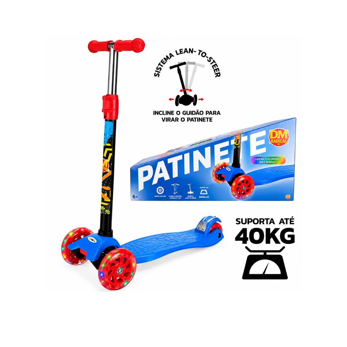 Patinete Radical New Plus Azul Dm Radical
