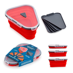 Porta Pizza Silicone Retrátil Com Tampa  RV0009