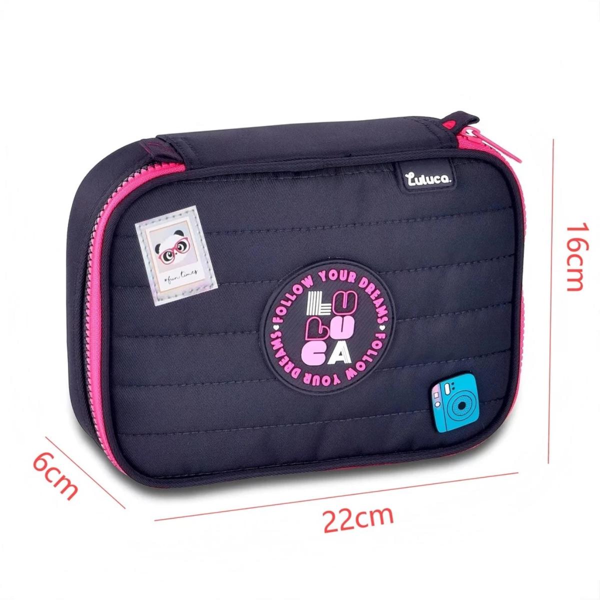 Estojo Box Preto Luluca LU24640