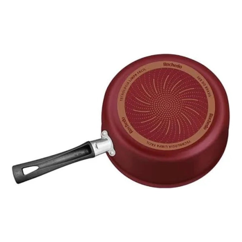 Conjunto De Panelas Rochedo Limpa Facil 5 Pecas Vermelho