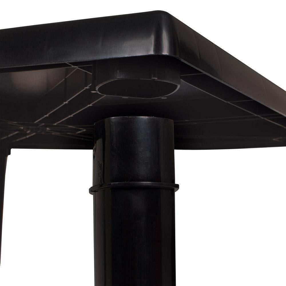 Mesa Plastica Quadrada Desmontavel Mor Preta