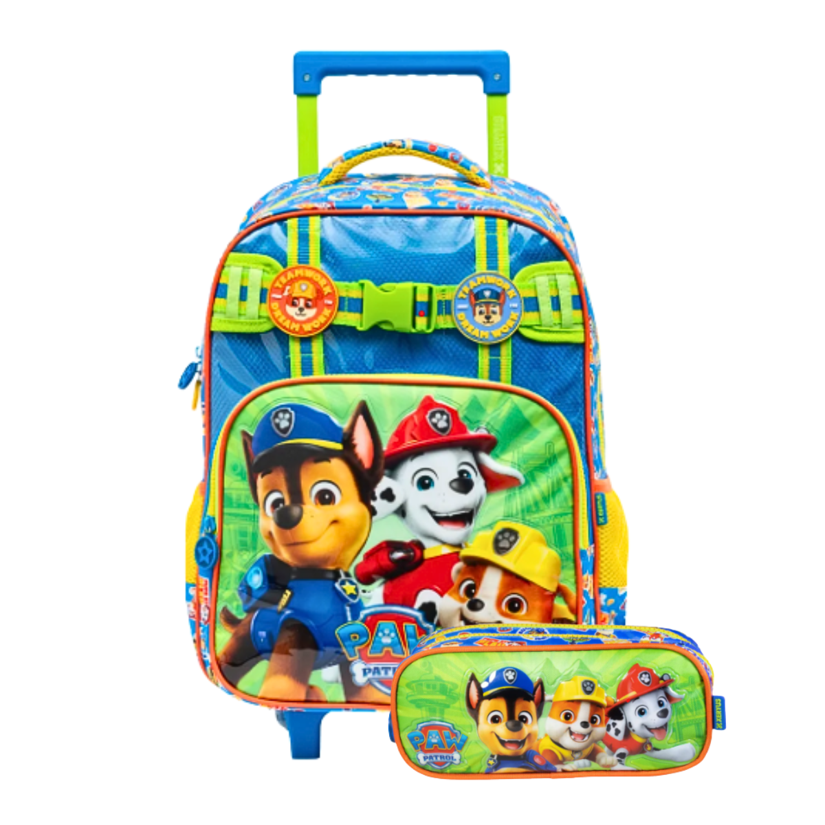 KIT Mala com Rodas E ESTOJO Alcas 16 Patrulha Canina S1