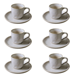 Conjunto com 6 Xícaras de Café com Pires Bio Latte 120ml