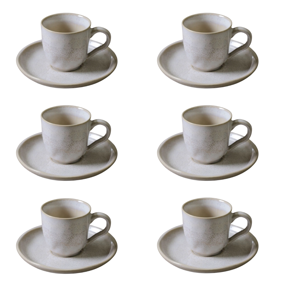 Conjunto com 6 Xícaras de Café com Pires Bio Latte 120ml