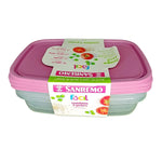 Conjunto 3 Potes Plástico Rosa Sanremo 1,8L - Loja Do Thor