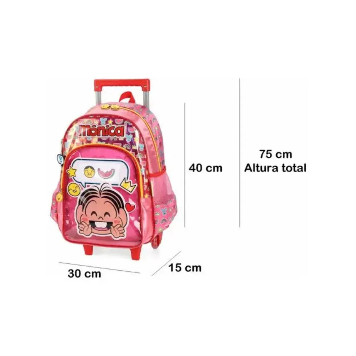 Mochila De Rodinhas Pink Monica Maxlog IC39726MN0310UN - Loja Do Thor