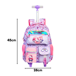 Kit Mala com Rodas e Estojo 17 T Alcas Hello Kitty 15430