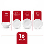 Aparelho De Jantar White 16 Peças - Allmix 107162