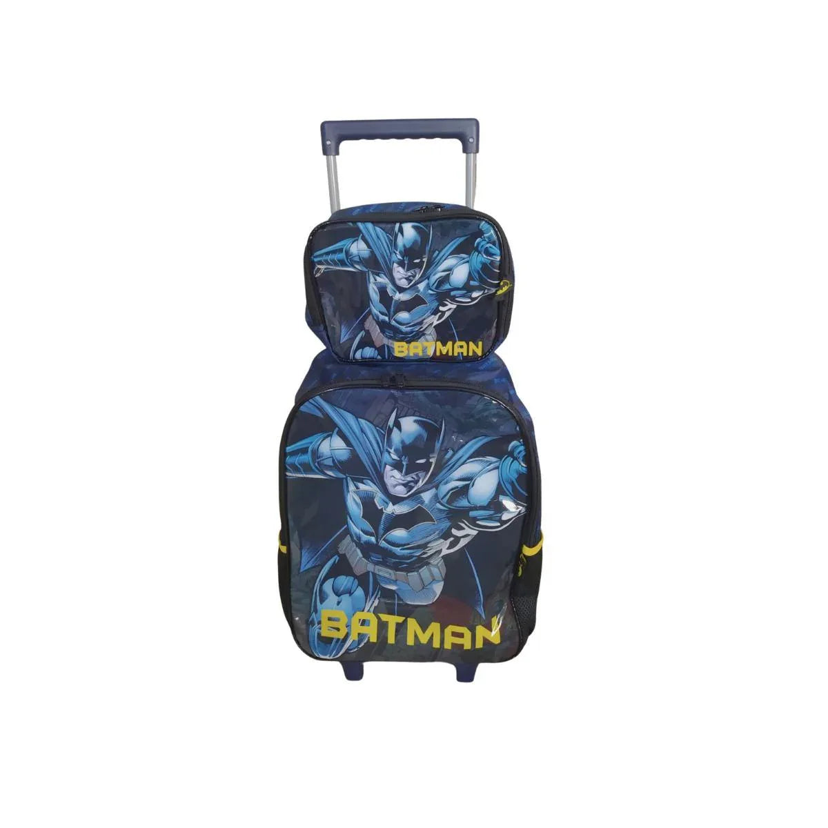 Mochila De Carrinho C/ Lancheira Do Batman Azul - Luxcel - Loja Do Thor
