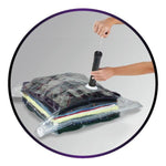 Kit Saco Organizador A Vacuo 50X60Cm C/ Bomba Manual Clink
