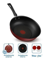 Frigideira Funda 24Cm Rochedo Limpa Facil - Vermelho