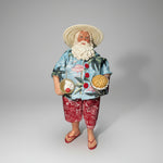 Papai Noel Praiano Chapeu e Chinelo 28cm