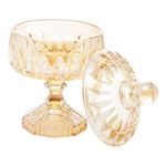 Potiche Decorativo Cristal de Chumbo Louise Ambar