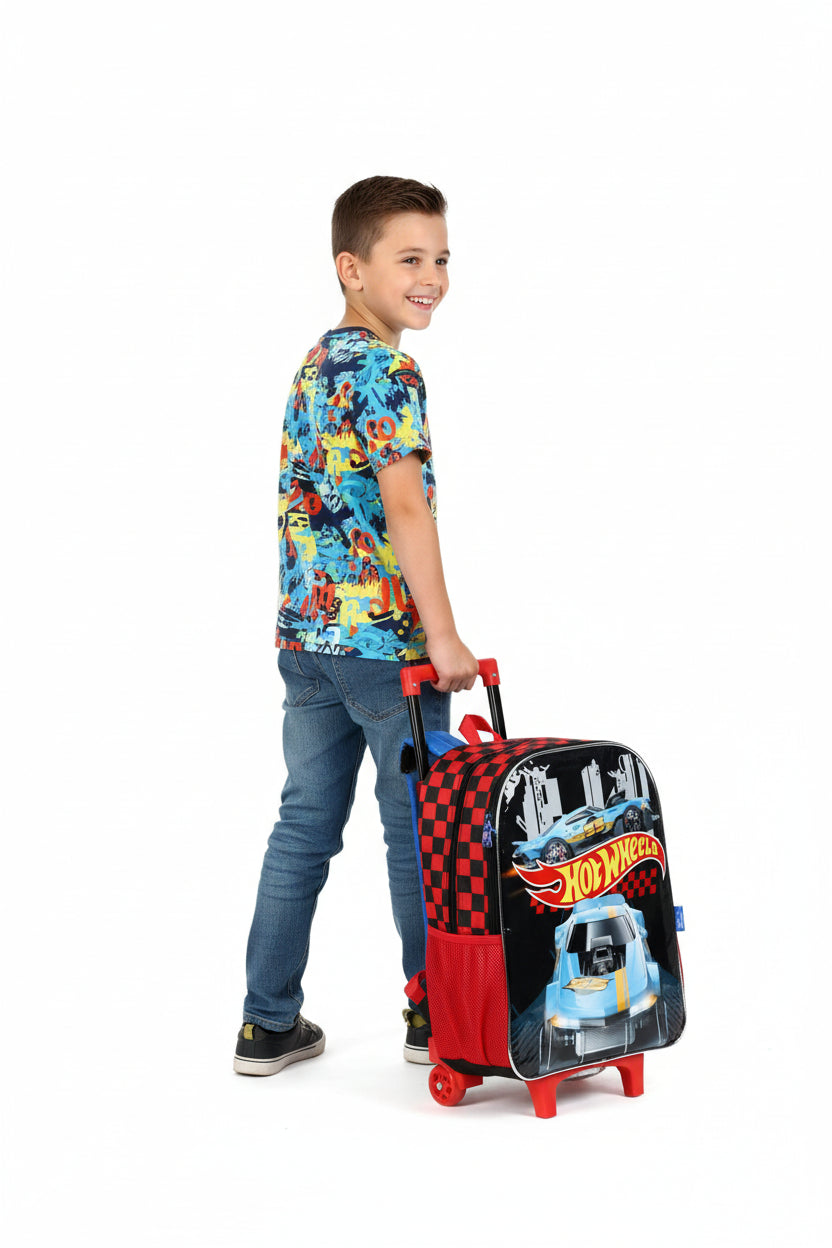 Mochila De Rodinhas Escolar Hot Wheels Ic41512 - Preto