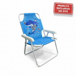 Cadeira De Praia Infantil Tubarão De Oxford 53CM X 25CM X30CM - Loja Do Thor