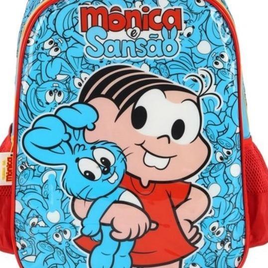Kit Mochila De Rodinhas E Lancheira Monica e Sansao Luxcel
