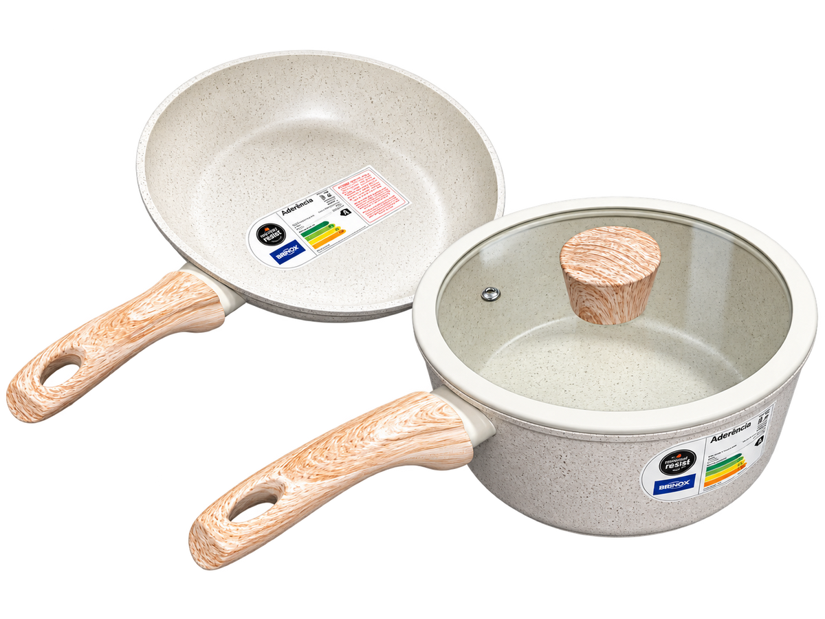 Combo 1 Panela E 1 Frigideira Sirius Vanilla Brinox
