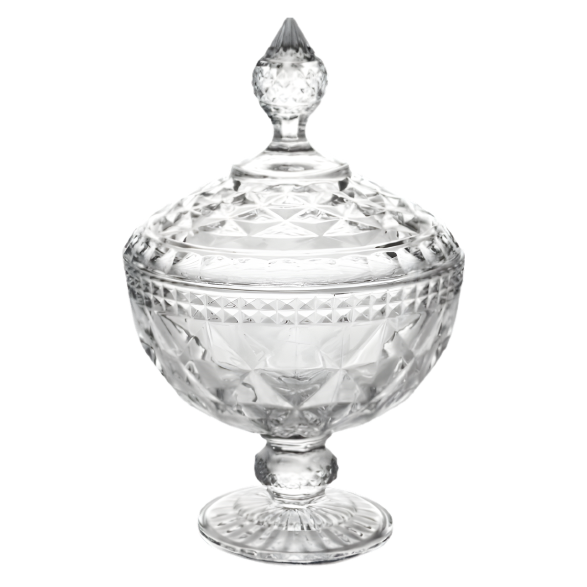 Potiche de Cristal com Pe Diamond 15cm x 23cm - Lyor