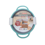 Forma Redonda de Silicone Soft Cinza C/ Verde 22,5cm