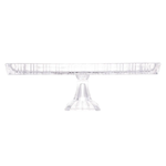 Travessa Cristal Dragon com Pé 35x11cm  para Servir - Lyor