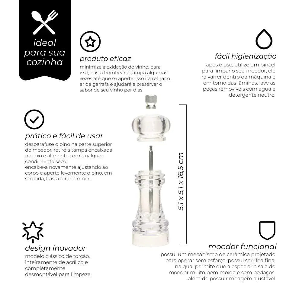 Moedor Acrilico 15 cm - Mimo Style - Loja Do Thor