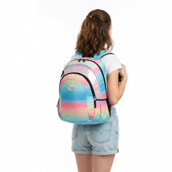 Mochila Capricho Sunday Degrade Colorido Grande