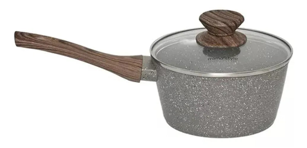 Panela De Inducao Ceramica Antiaderente 16Cm Com Tampa Vidro - Loja Do Thor