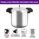 Panela de Pressão de Alta Capacidade Rochedo Pro 20,8L