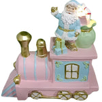 Enfeite Natalino Trem Rosa Resina C/Led  19X9cm Florarte  59206003