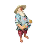Papai Noel Praiano Chapeu e Chinelo 28cm